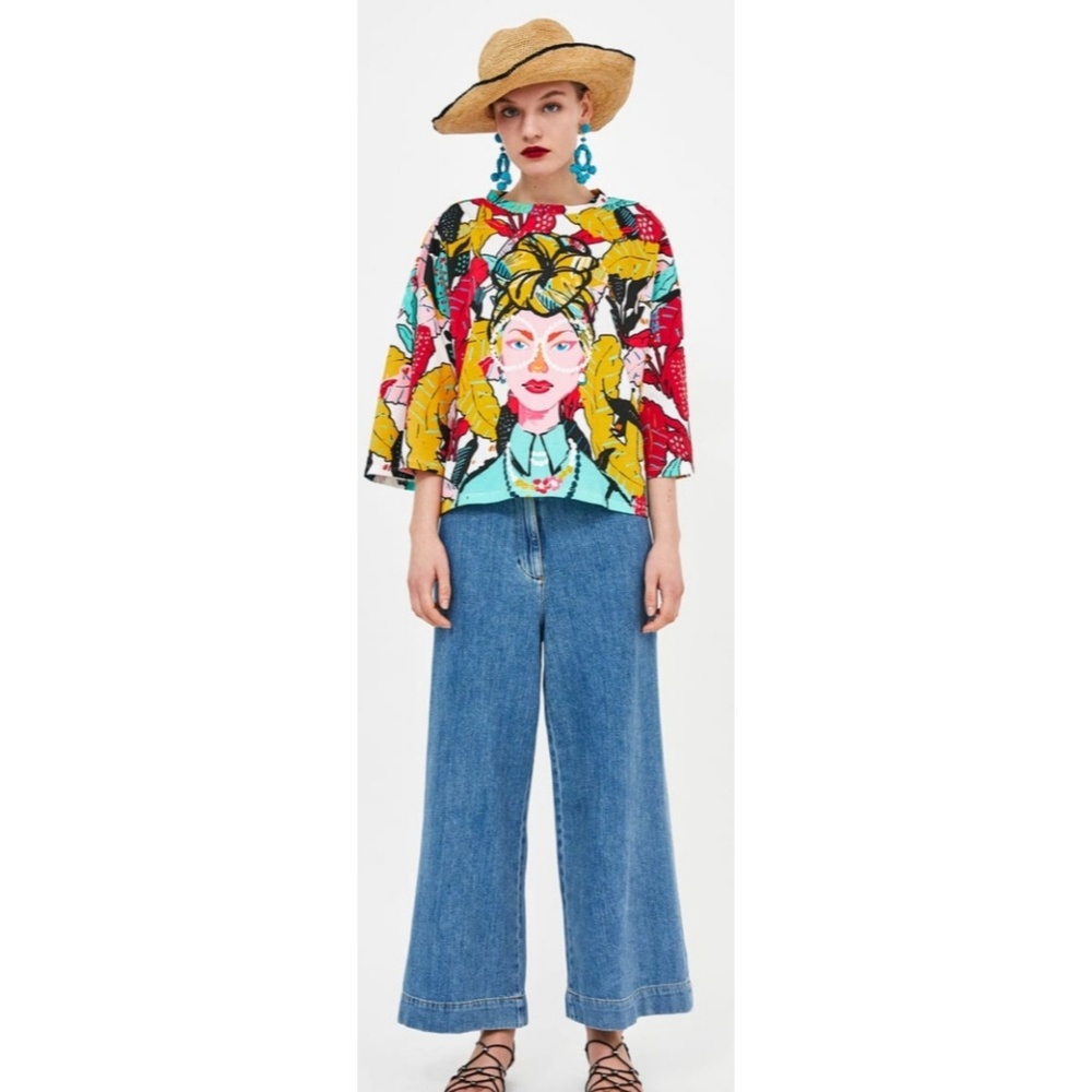 ZARA TROPICAL TOP